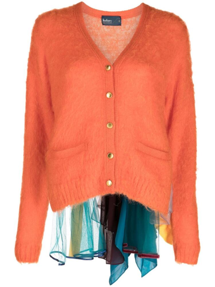 Kolor layered brushed cardigan - Orange Cover