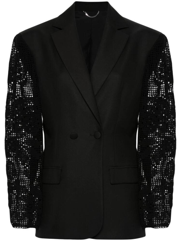 Magda Butrym crochet-panel blazer - Black Cover