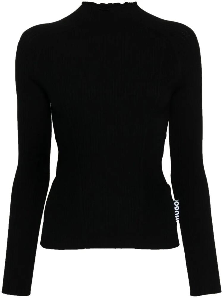 HUGO ribbed-knit jumper - Black Cover