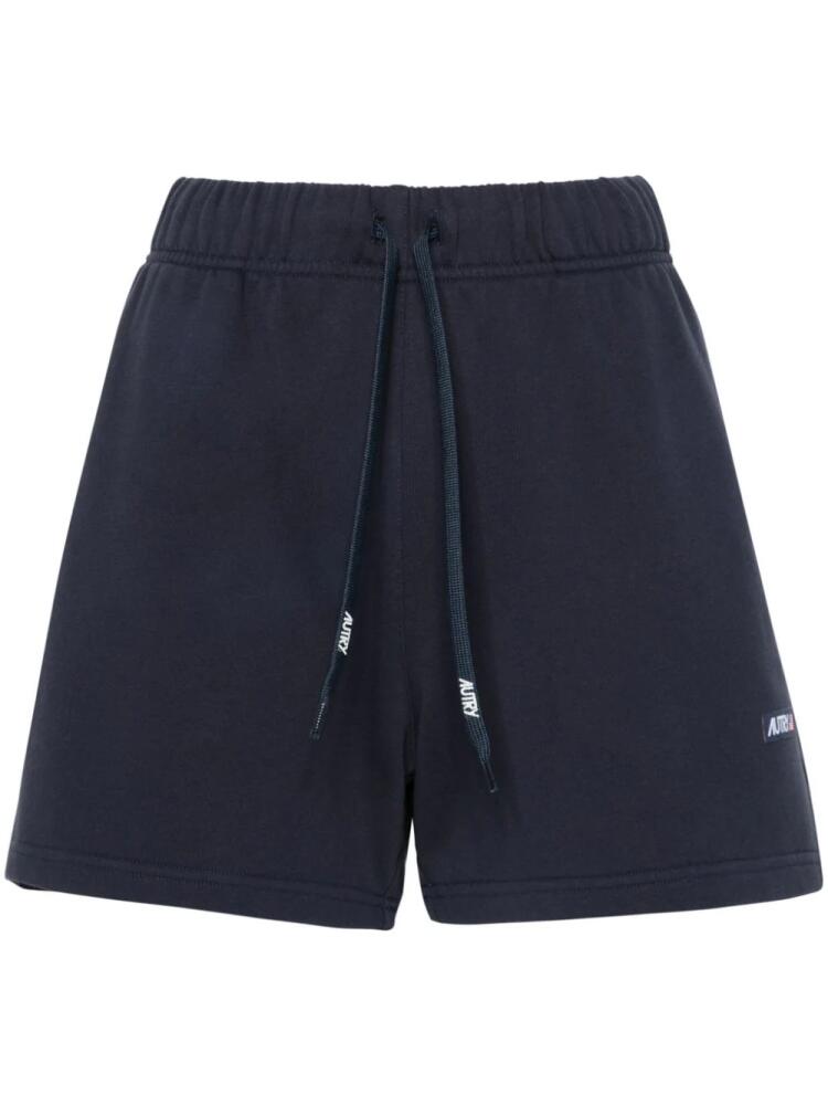 Autry logo-patch cotton shorts - Blue Cover