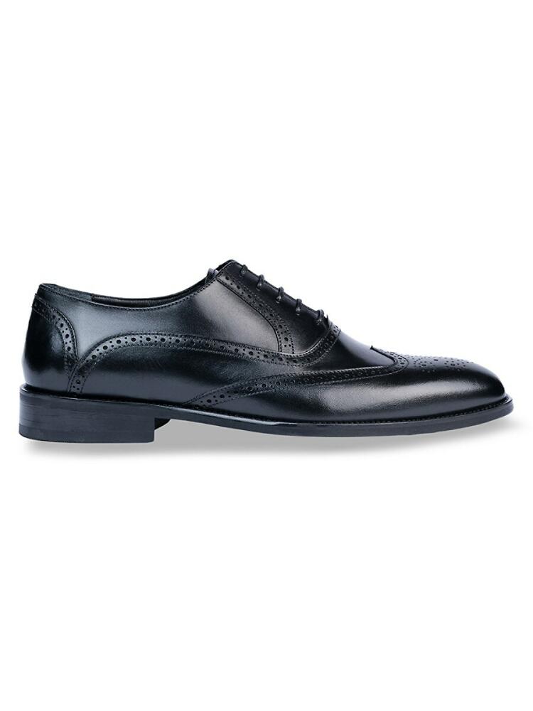 Vellapais Men's Leather Wingtip Loafers - Black Cover