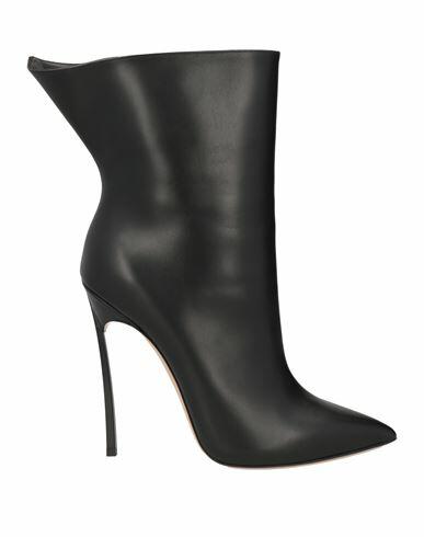 Casadei Woman Ankle boots Black Leather Cover