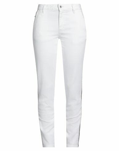 Just Cavalli Woman Jeans White Cotton, Elastane, Brass, Polyester, Polyamide Cover