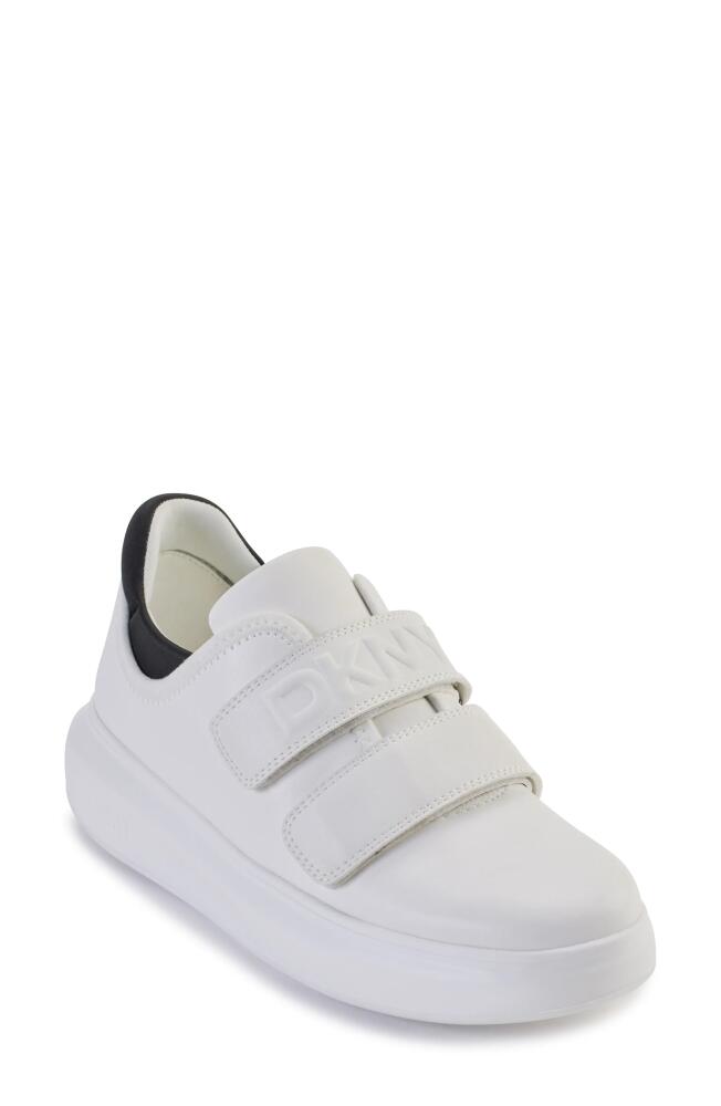 DKNY Jamiah Platform Sneaker in White/Black Cover