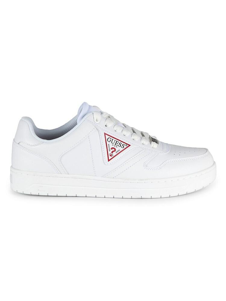 Guess Men's Muveni Logo Faux Leather Sneakers - White Cover