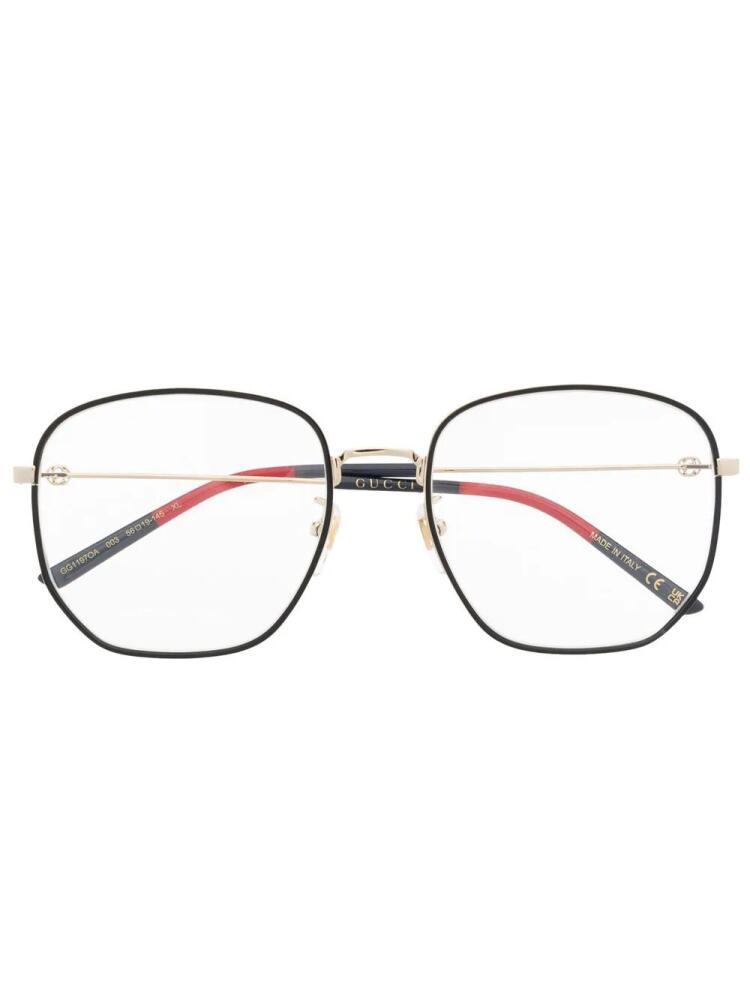 Gucci Eyewear oversized-frame glasses - Gold Cover