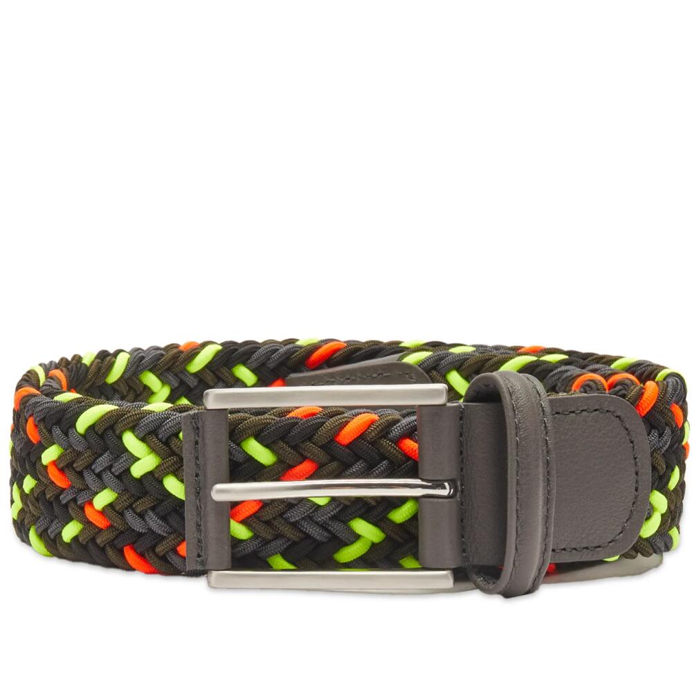 Anderson's Men's Woven Textile Belt in Black/Charcoal/Neon Cover