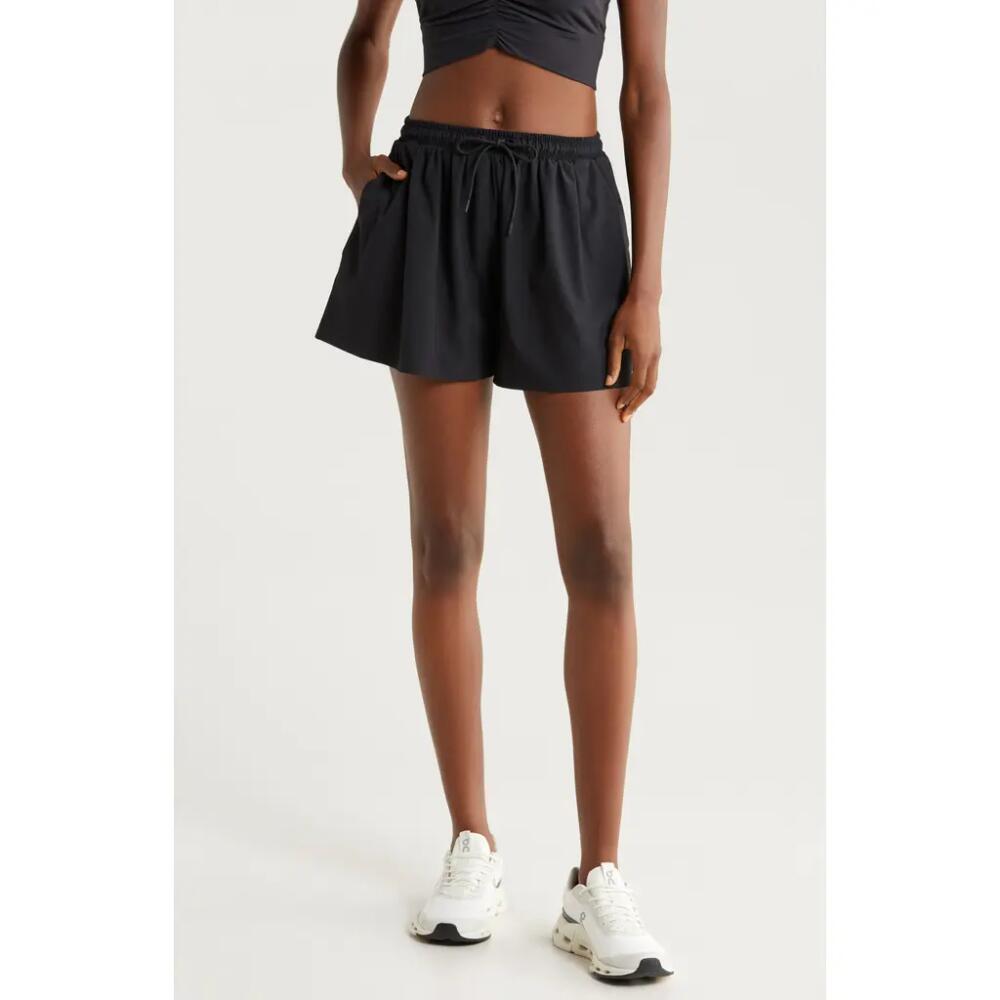 Zella High Waist Flutter Shorts in Black Cover