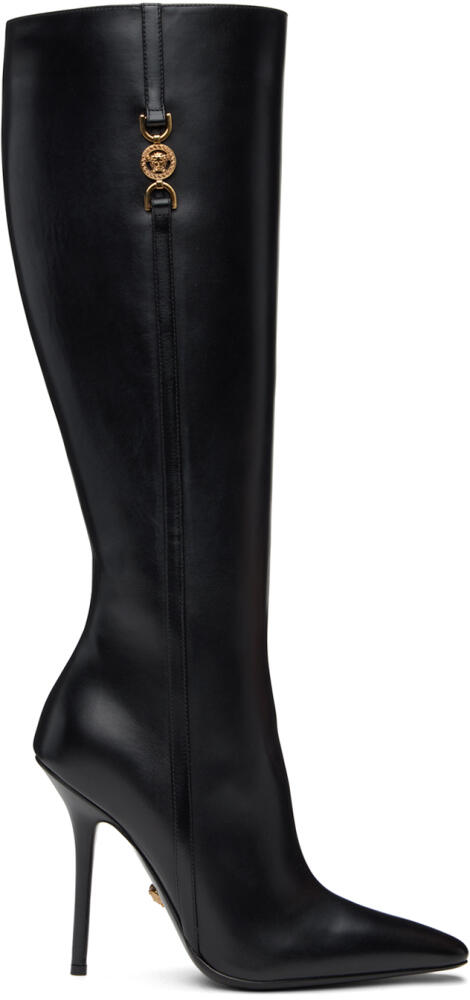 Versace Black Medusa '95 Knee-High Boots Cover