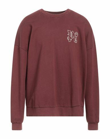 Palm Angels Man Sweatshirt Burgundy Cotton, Elastane, Polyester Cover