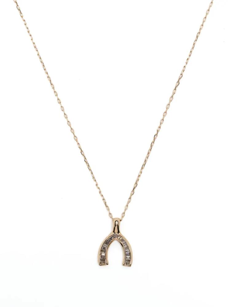 Adina Reyter 14kt yellow gold Wishbone diamond necklace Cover