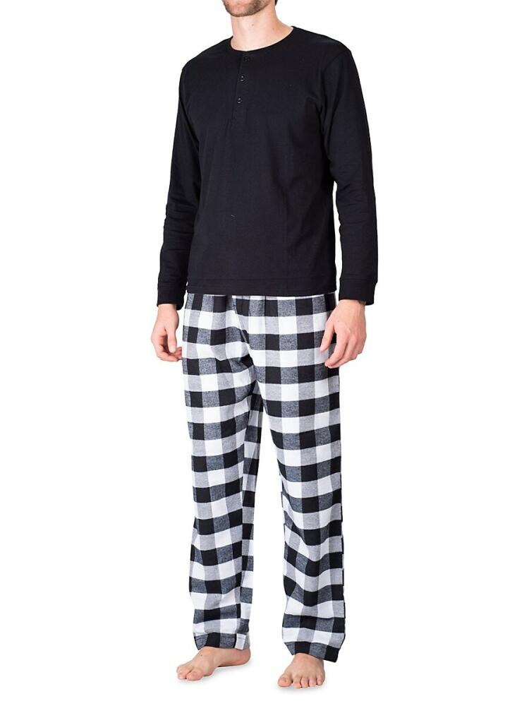 SLEEPHERO Men's 2-Piece Henley & Pajama Pants Set - Black Cover