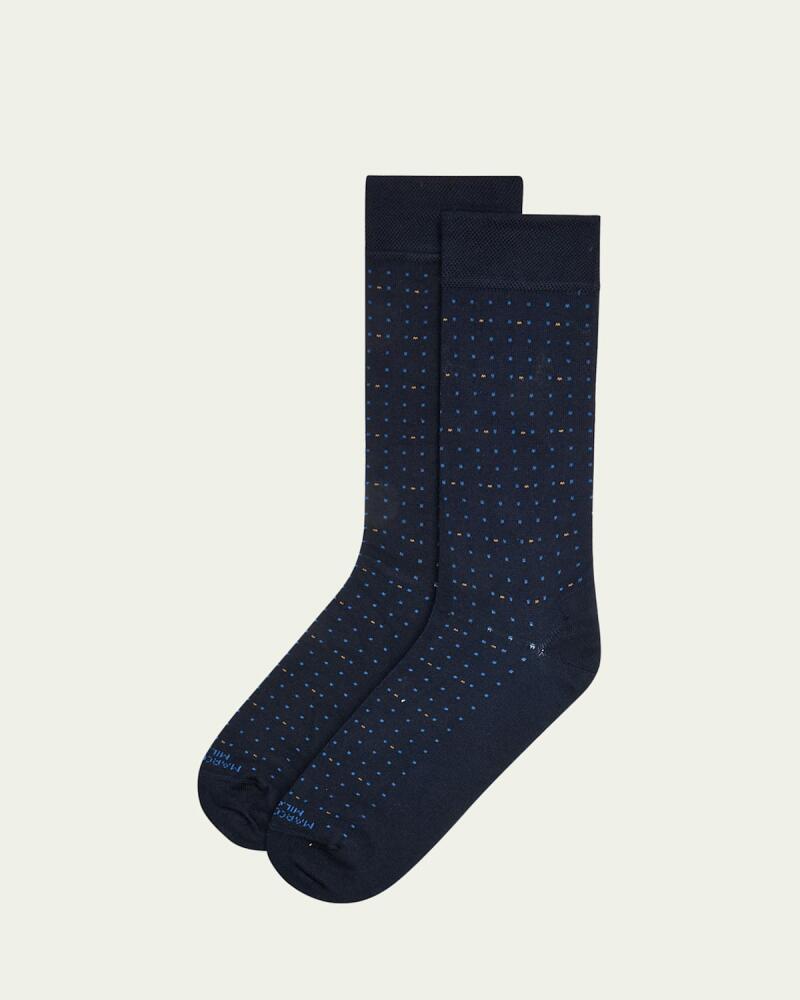 Marcoliani Men's Luxury Yarns Micro Dot Mid-Calf Socks Cover