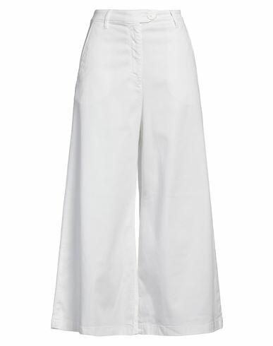 Love Moschino Woman Pants White Cotton, Lyocell, Elastane Cover