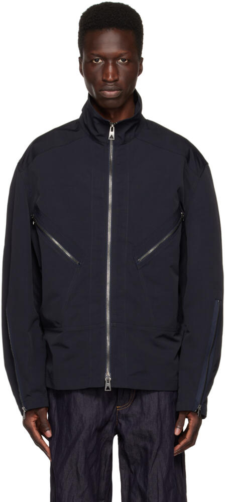 Bottega Veneta Navy Zip Jacket Cover