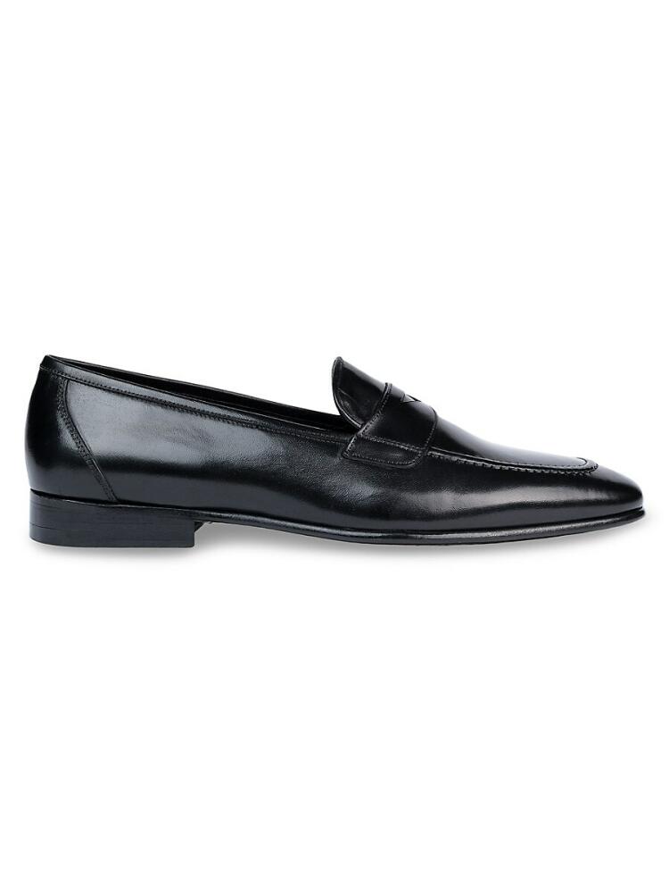 Vellapais Men's Leather Penny Loafers - Black Cover