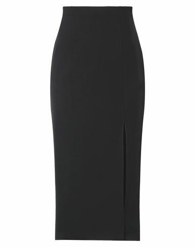 Patrizia Pepe Woman Midi skirt Black Polyester, Elastane Cover