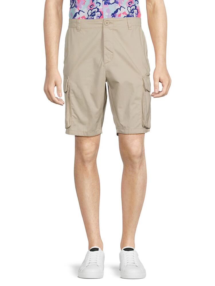 French Connection Men's Solid Cargo Shorts - Stone Cover