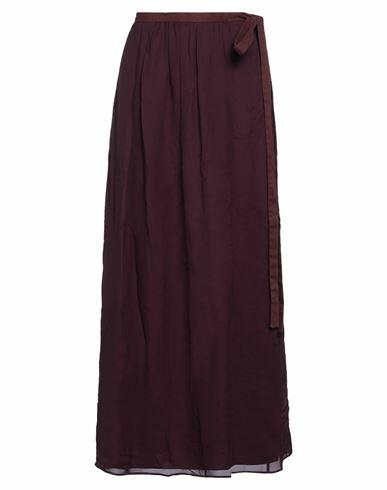 Trussardi Woman Maxi skirt Deep purple Silk, Cotton, Elastane Cover