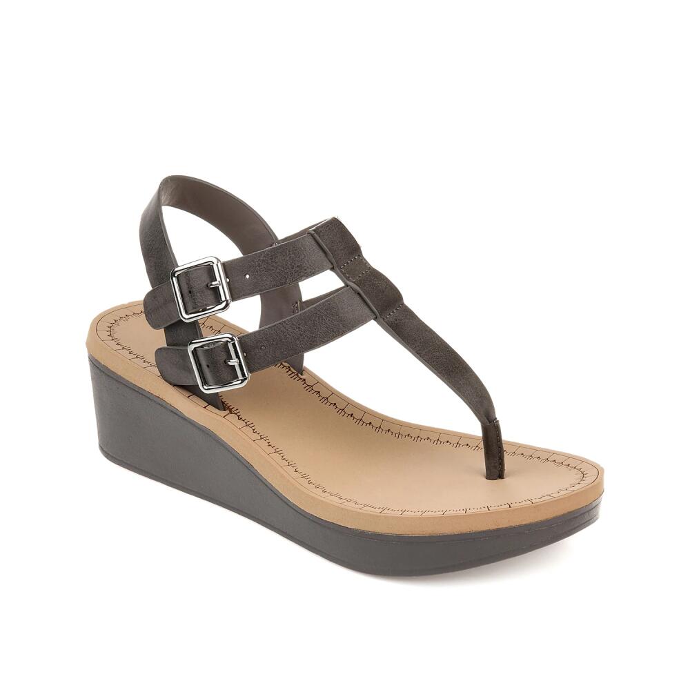 Journee Collection Bianca Wedge Sandal | Women's | Grey Cover