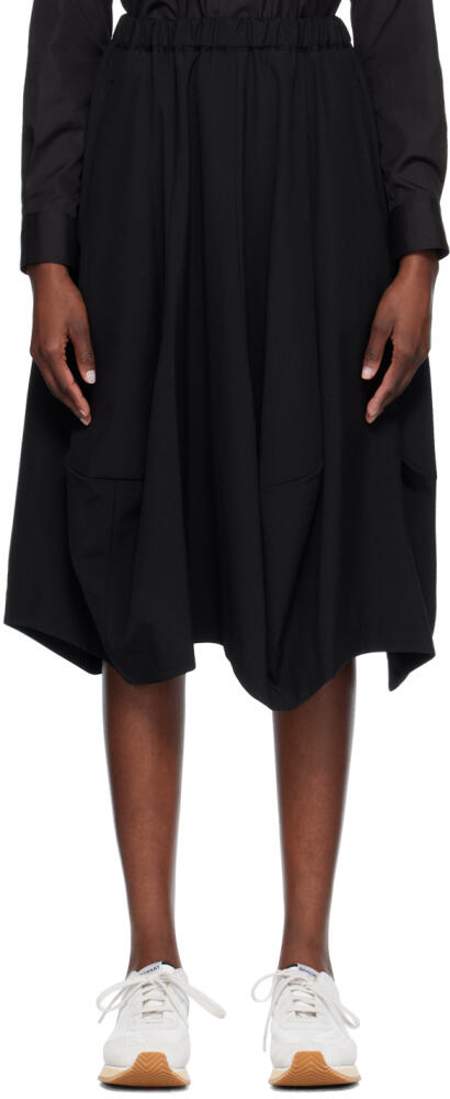 Comme des Garçons Comme des Garçons Black Paneled Midi Skirt Cover