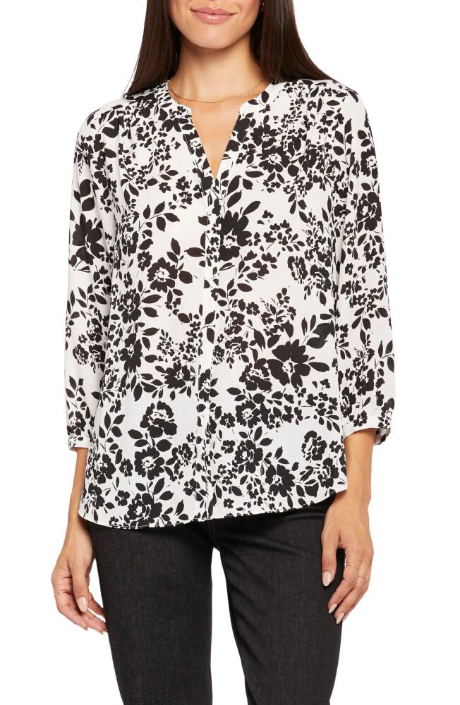 NYDJ Pintuck Blouse in Villa Capri Cover