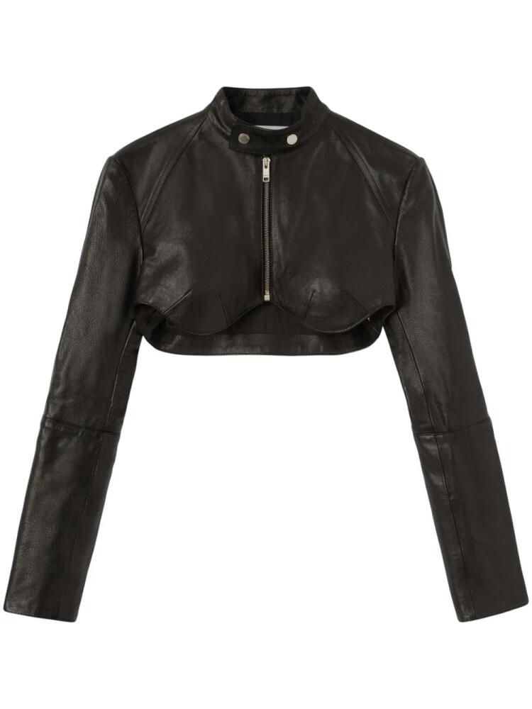 AMBUSH leather bolero jacket - Black Cover