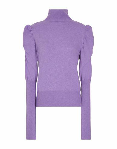 8 By Yoox Knit Puff Sleeve Sweater Woman Turtleneck Light purple Polyamide, Viscose, Wool, Cashmere Cover