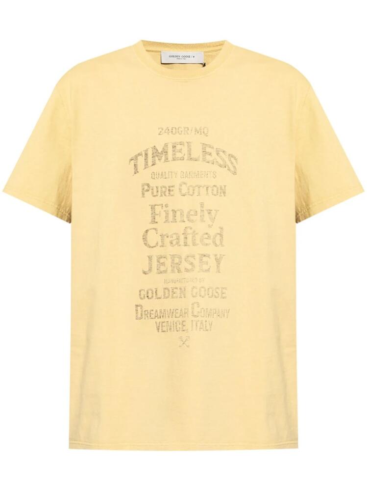 Golden Goose slogan-print cotton T-shirt - Neutrals Cover