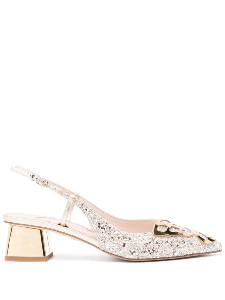 Sophia Webster Butterfly 50mm slingback pumps - Gold Cover