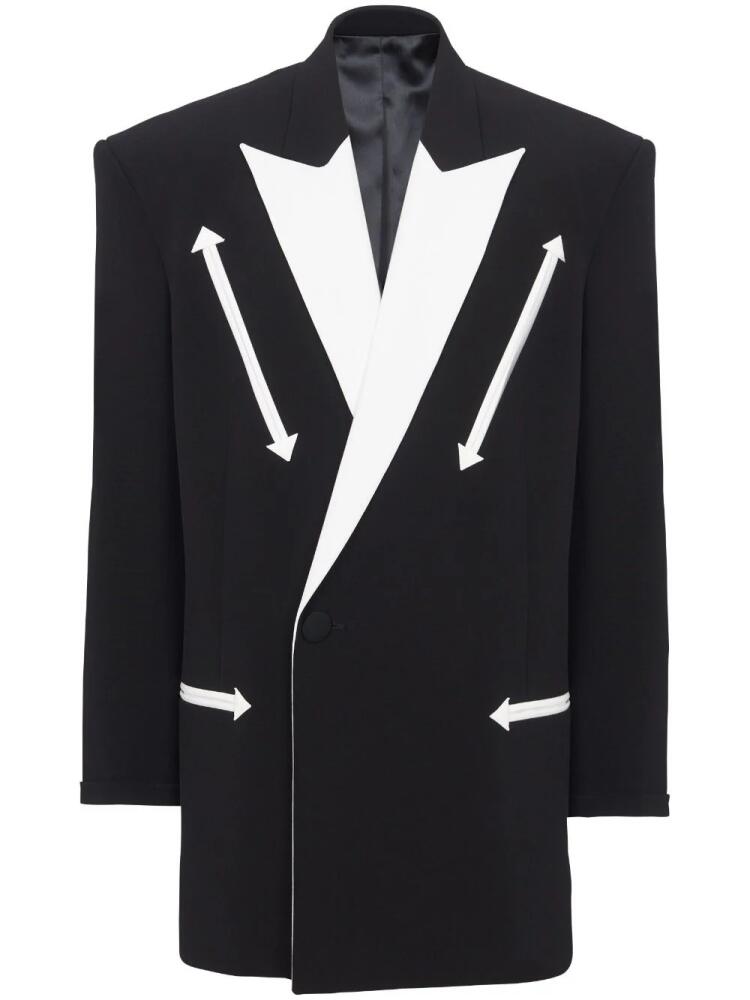 Balmain crepe-texture double-breasted blazer - Black Cover