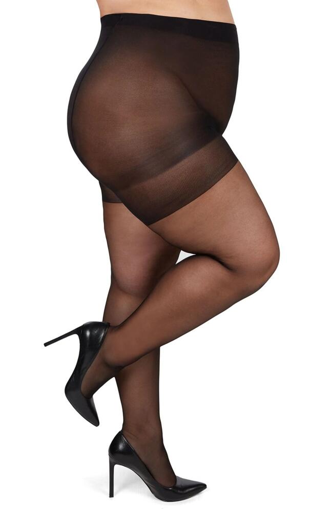 MeMoi Curvy Silky Sheer Tights in Black Cover