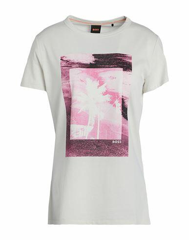 Boss Woman T-shirt Off white Cotton Cover