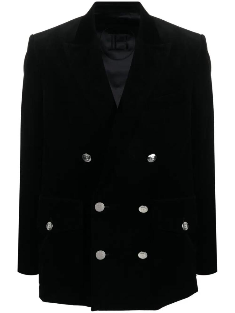 Balmain double-breasted corduroy blazer - Black Cover