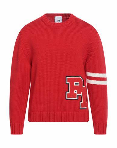 Pt Torino Man Sweater Red Virgin Wool Cover