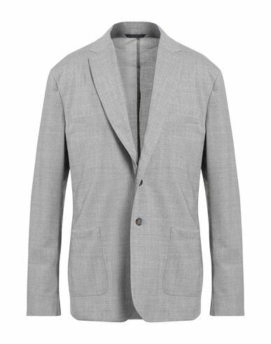 Cruna Man Blazer Grey Virgin Wool, Elastane Cover