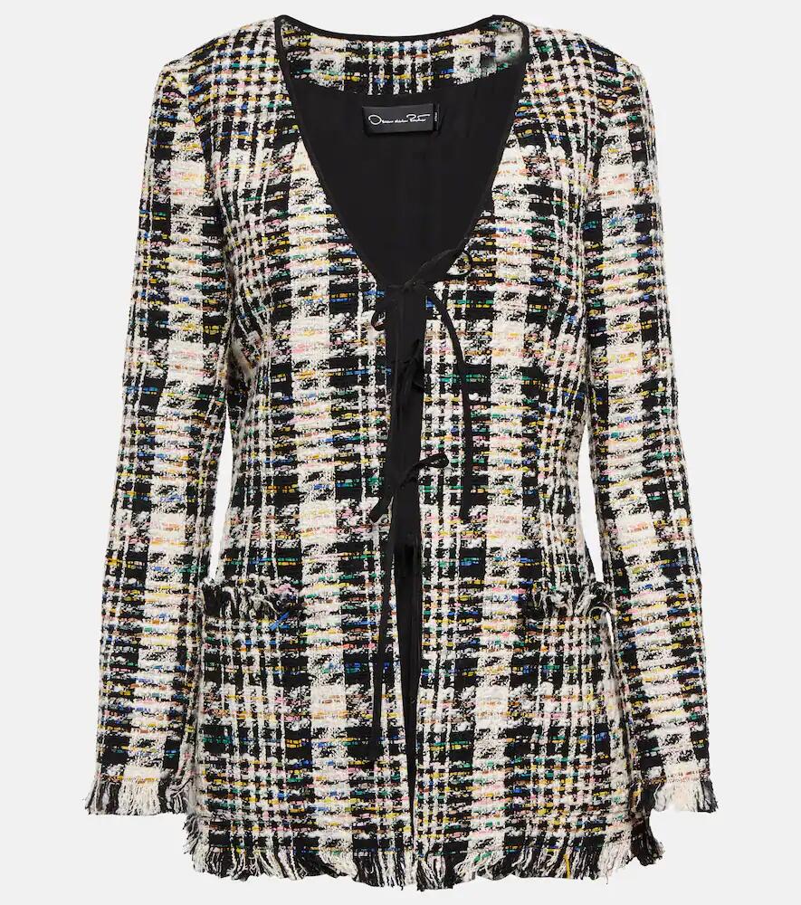 Oscar de la Renta Cotton-blend knitted jacket Cover