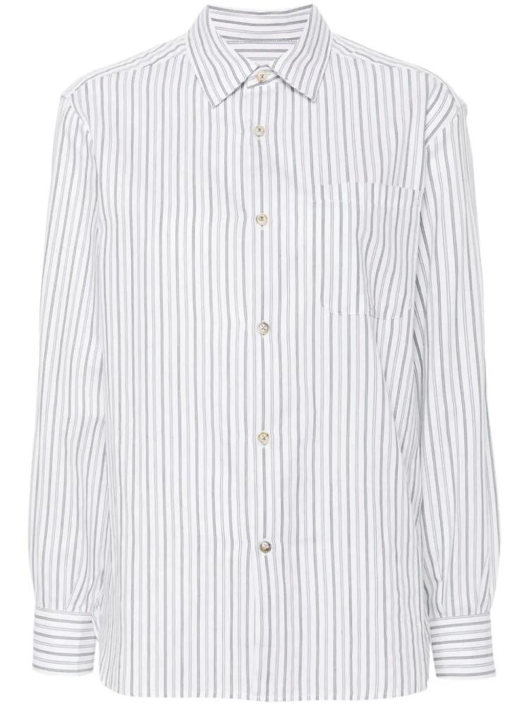 A.P.C. striped cotton-blend shirt - White Cover