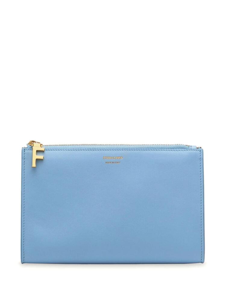 Ferragamo leather beauty case - Blue Cover