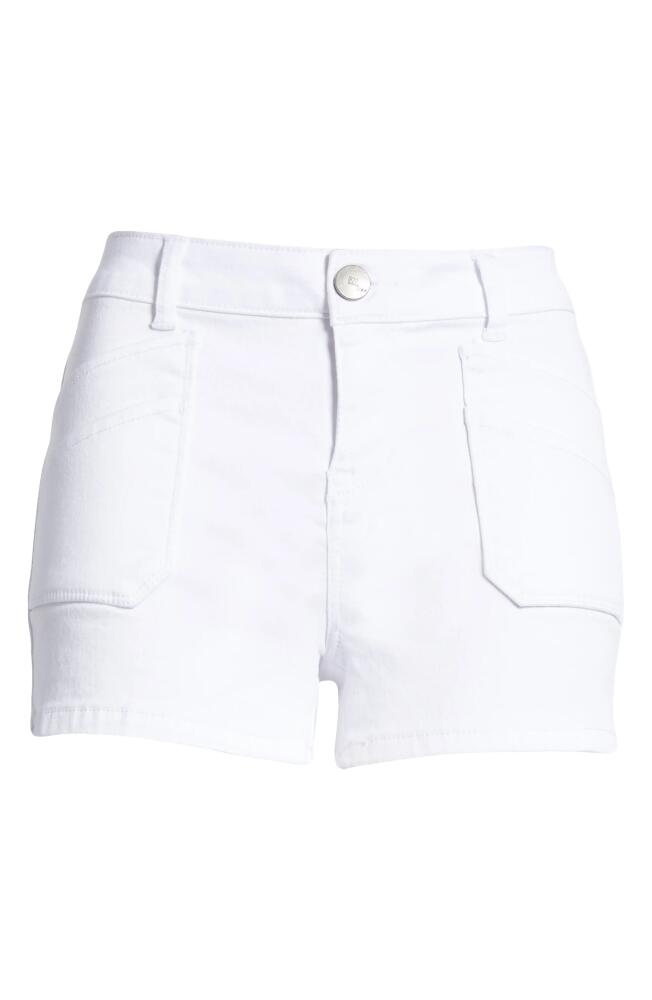 1822 Denim Butter High Waist Denim Shorts in White Cover