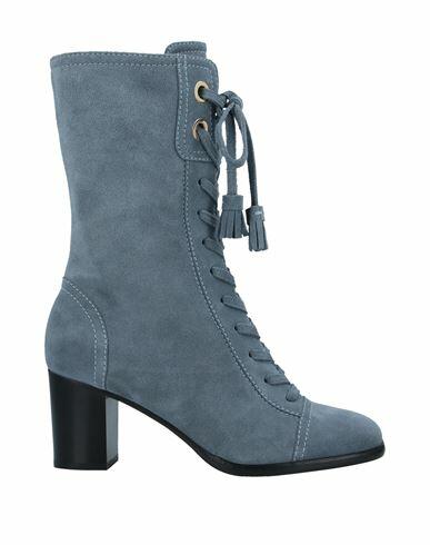 Alberta Ferretti Woman Ankle boots Pastel blue Soft Leather Cover