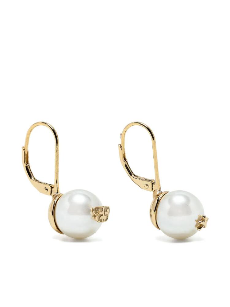 BAPY BY *A BATHING APE® logo pearl earrings - Gold Cover