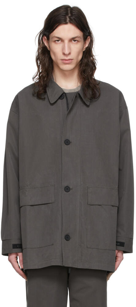 Fear of God ESSENTIALS Black Cotton Jacket Cover