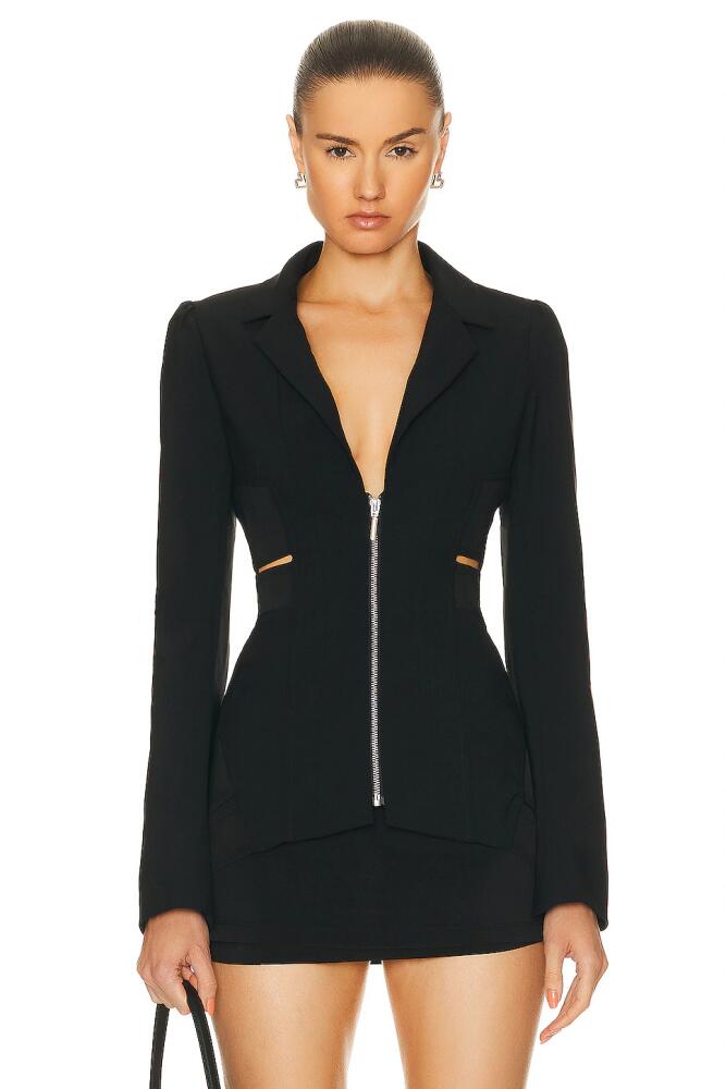 Jean Paul Gaultier X KNWLS Embroidered Detail Suit Jacket in Black Cover