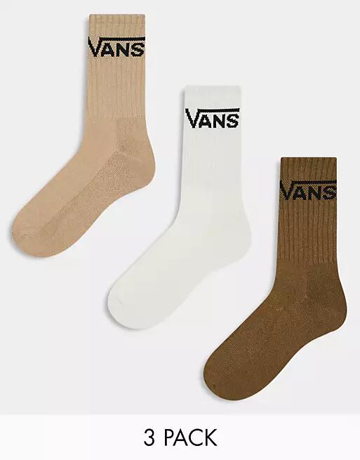 Vans Classic 3 pack crew socks in multi Cover