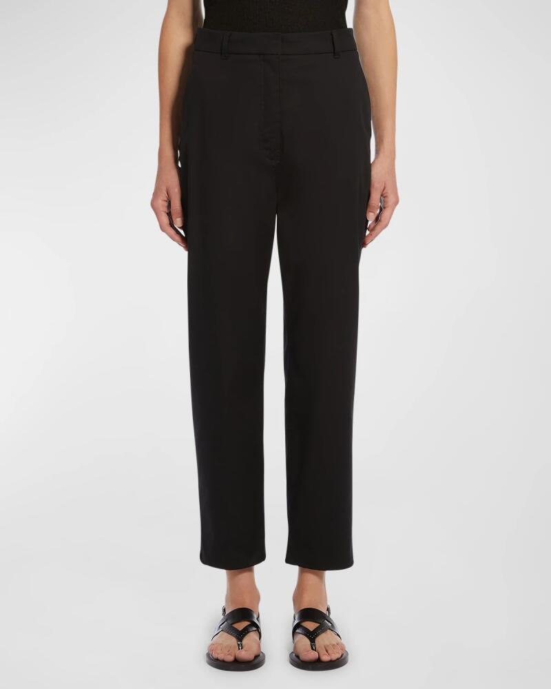 Max Mara Studio Manico Cropped Straight-Leg Cotton Pants Cover