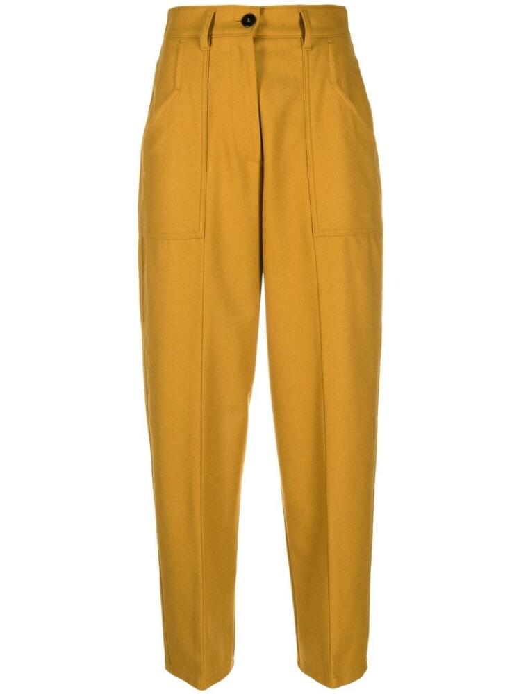 Forte Forte high-waisted tapered trousers - Yellow Cover