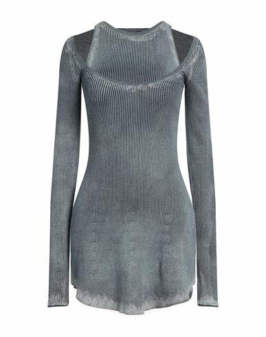 Diesel Woman Mini dress Slate blue Cotton Cover