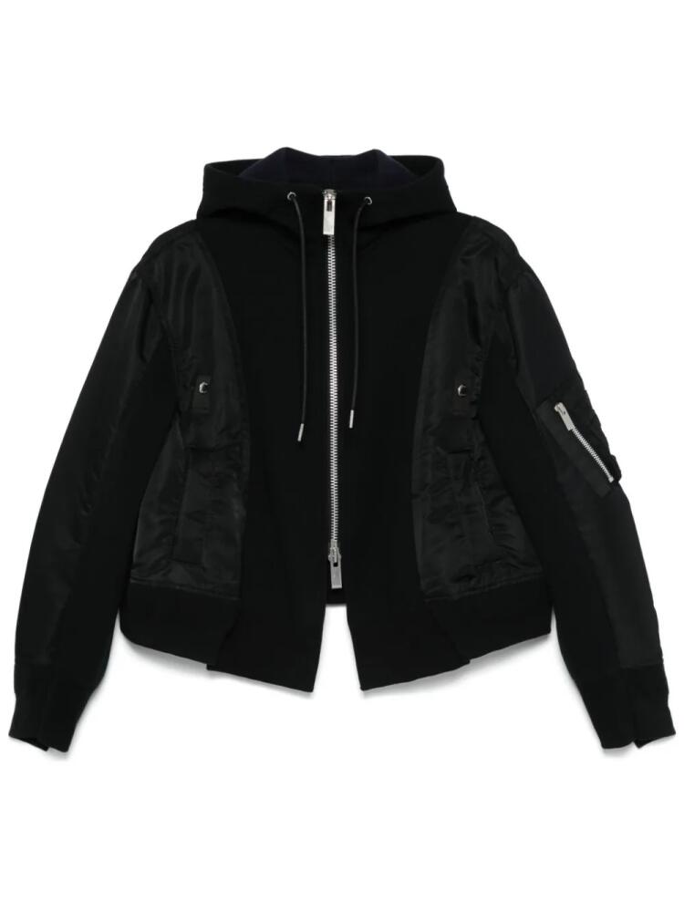 sacai zip-up hoodie - Black Cover