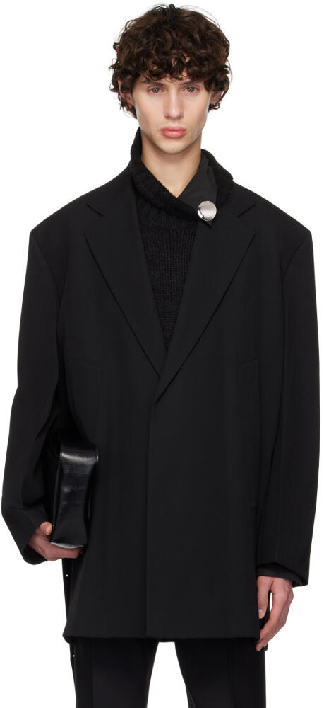 Jil Sander Black Single-Breasted Blazer Cover